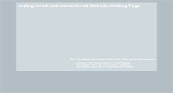 Desktop Screenshot of coding.forum.activeboards.net